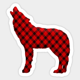 Buffalo Plaid Bear Sticker